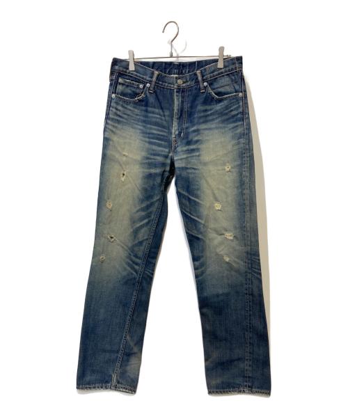 VISVIM（ビズビム）VISVIM (ビズビム) ダメージ加工デニムパンツ インディゴ サイズ:W32の古着・服飾アイテム