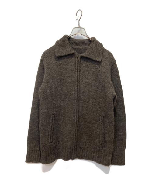 Adam et Rope（アダム エ ロペ）Adam et Rope (アダム エ ロペ) ニットジャケット ブラウン サイズ:40の古着・服飾アイテム