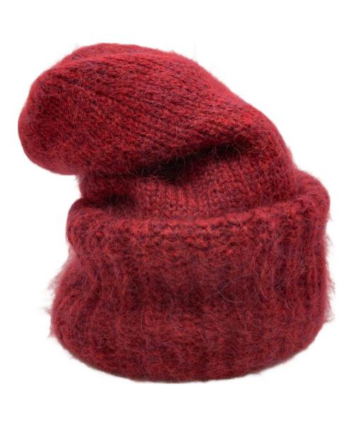 TEURN STUDIOS（-）TEURN STUDIOS (-) MOHAIR BEANIE レッドの古着・服飾アイテム