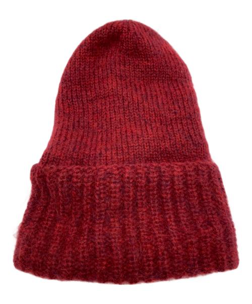 TEURN STUDIOS（-）TEURN STUDIOS (-) MOHAIR BEANIE レッドの古着・服飾アイテム