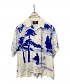 Paris Saint-Germainパリサンジェルマン）の古着「総柄レーヨンシャツ」｜ホワイト