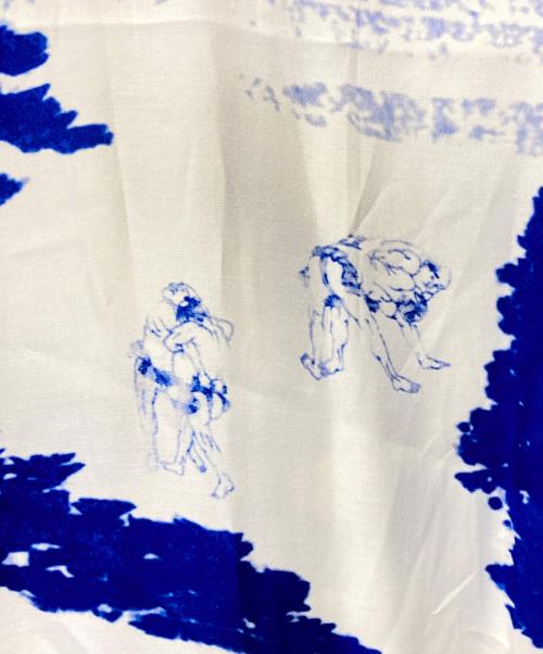 Paris Saint-Germain（パリサンジェルマン）PARIS SAINT-GERMAIN (パリサンジェルマン) 総柄レーヨンシャツ ホワイト サイズ:Ｍの古着・服飾アイテム