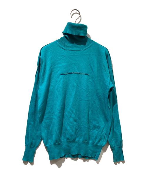 MM6 Maison Margiela（エムエムシックスメゾンマルジェラ）MM6 Maison Margiela (エムエムシックスメゾンマルジェラ) Sweater with contour lines ターコイズ サイズ:Sの古着・服飾アイテム