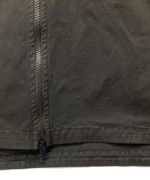 STONE ISLAND（ストーンアイランド）STONE ISLAND (ストーンアイランド) フロントポケット ロゴワッペン ジップアップシャツ ブラック サイズ:Ｌの古着・服飾アイテム