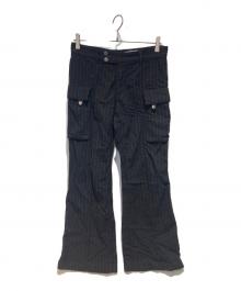 tricot COMME des GARCONS（トリココムデギャルソン）の古着「ストライプウールカーゴパンツ」｜グレー