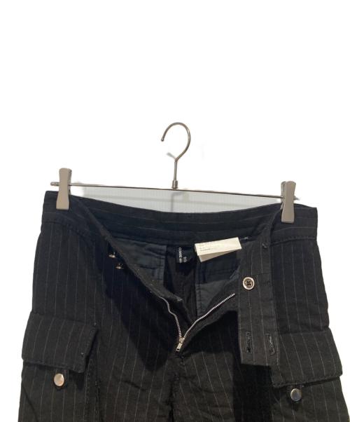 tricot COMME des GARCONS（トリココムデギャルソン）tricot COMME des GARCONS (トリココムデギャルソン) ストライプウールカーゴパンツ グレー サイズ:Mの古着・服飾アイテム