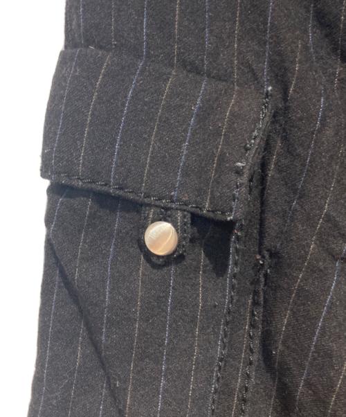 tricot COMME des GARCONS（トリココムデギャルソン）tricot COMME des GARCONS (トリココムデギャルソン) ストライプウールカーゴパンツ グレー サイズ:Mの古着・服飾アイテム