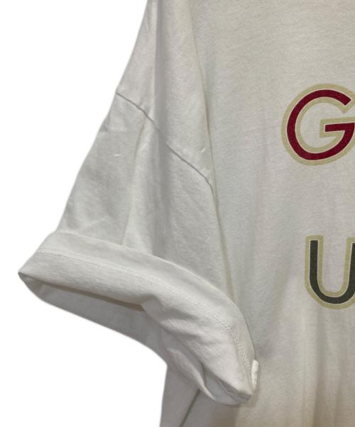 GUESS（ゲス）GUESS (ゲス) プリントTシャツ ホワイト サイズ:Ｌの古着・服飾アイテム