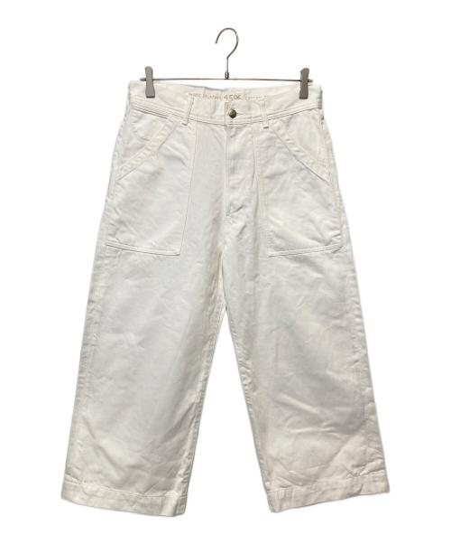 45R（フォーティファイブ・アール）45R (フォーティファイブ・アール) コットンワイドパンツ ホワイト サイズ:3の古着・服飾アイテム