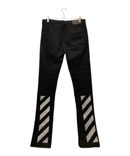 OFFWHITE（オフホワイト）OFFWHITE (オフホワイト) Diagonal Print Jeans ブラック サイズ:32の古着・服飾アイテム