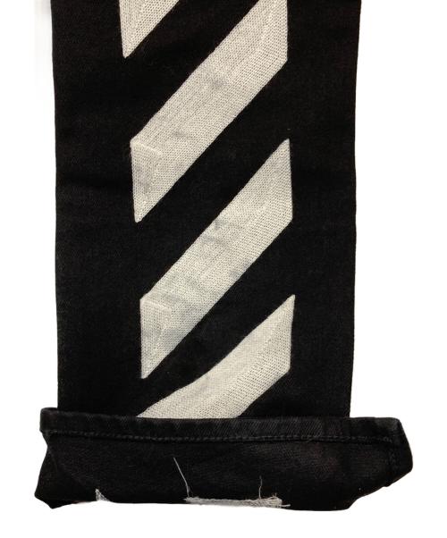OFFWHITE（オフホワイト）OFFWHITE (オフホワイト) Diagonal Print Jeans ブラック サイズ:32の古着・服飾アイテム