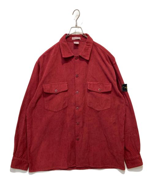 STONE ISLAND（ストーンアイランド）STONE ISLAND (ストーンアイランド) Heavy Jumbo Corduroy Shirt レッド サイズ:表記無しの古着・服飾アイテム