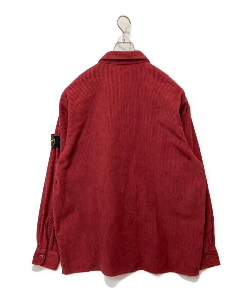 STONE ISLAND（ストーンアイランド）STONE ISLAND (ストーンアイランド) Heavy Jumbo Corduroy Shirt レッド サイズ:表記無しの古着・服飾アイテム