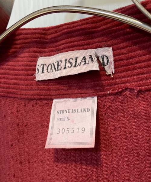 STONE ISLAND（ストーンアイランド）STONE ISLAND (ストーンアイランド) Heavy Jumbo Corduroy Shirt レッド サイズ:表記無しの古着・服飾アイテム