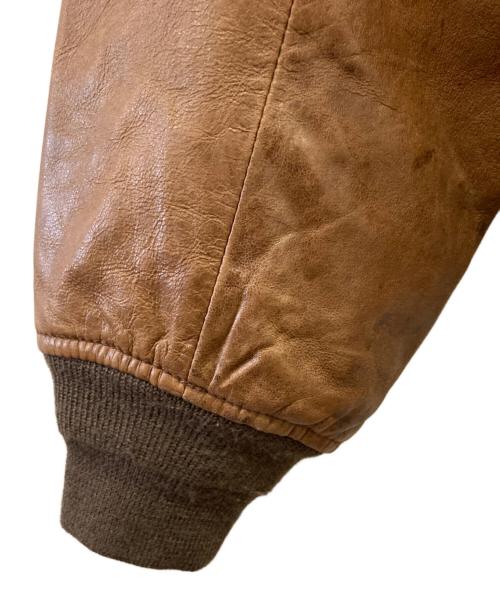 ALPHA INDUSTRIES（アルファインダストリーズ）ALPHA INDUSTRIES (アルファインダストリーズ) ラムレザーフライトジャケット ブラウン サイズ:Lの古着・服飾アイテム