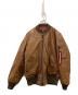 ALPHA INDUSTRIES（アルファインダストリーズ）の古着「ラムレザーフライトジャケット」｜ブラウン