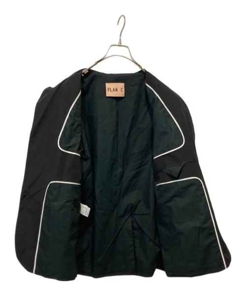 PLAN C（プランシー）Plan C (プランシー) ナイロンテーラードジャケット ブラック サイズ:42の古着・服飾アイテム