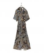 3.1 phillip limスリーワンフィリップリム）の古着「総柄半袖ワンピース」｜ブルー