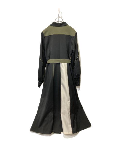 UNITED TOKYO（ユナイテッドトーキョー）UNITED TOKYO (ユナイテッドトーキョー) シャツワンピース ブラック×グリーンの古着・服飾アイテム