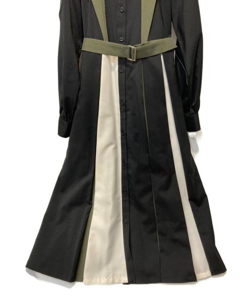 UNITED TOKYO（ユナイテッドトーキョー）UNITED TOKYO (ユナイテッドトーキョー) シャツワンピース ブラック×グリーンの古着・服飾アイテム