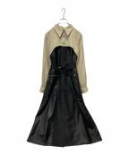 UNITED TOKYOユナイテッドトーキョー）の古着「クロップブロックワンピース」｜ベージュ