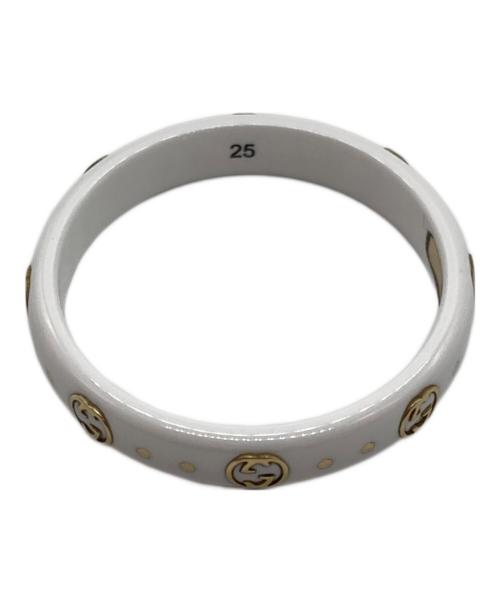 GUCCI（グッチ）GUCCI (グッチ) アイコンリング ホワイト サイズ:24の古着・服飾アイテム