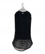 DRIES VAN NOTENドリスヴァンノッテン）の古着「メッシュTシャツ」｜ブラック