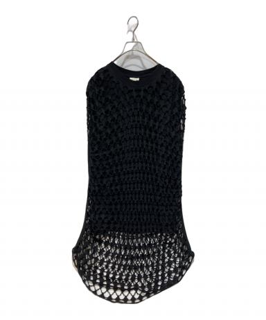 DRIES VAN NOTEN メッシュ ブラック トップス　重ね着 中古・古着通販】DRIES VAN NOTEN (ドリスヴァンノッテン) メッシュT
