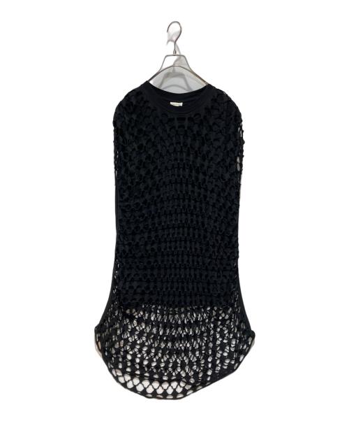 DRIES VAN NOTEN（ドリスヴァンノッテン）DRIES VAN NOTEN (ドリスヴァンノッテン) メッシュTシャツ ブラック サイズ:不明の古着・服飾アイテム