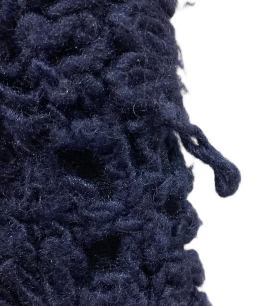 tricot COMME des GARCONS（トリココムデギャルソン）tricot COMME des GARCONS (トリココムデギャルソン) 丸襟ニットレースジャケット ネイビー サイズ:Mの古着・服飾アイテム