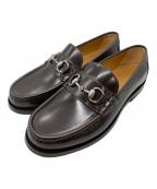 GUCCIグッチ）の古着「ホースビットローファー」｜ブラウン