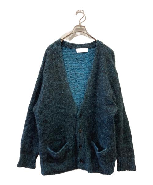 NEON SIGN（ネオンサイン）NEON SIGN (ネオンサイン) Innermost color mohair cardigan ブラック×ブルー サイズ:46の古着・服飾アイテム