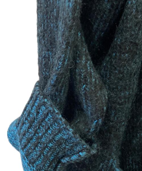 NEON SIGN（ネオンサイン）NEON SIGN (ネオンサイン) Innermost color mohair cardigan ブラック×ブルー サイズ:46の古着・服飾アイテム