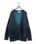 NEON SIGN（ネオンサイン）の古着「Innermost color mohair cardigan」｜ブラック×ブルー
