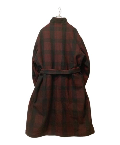 Yohji Yamamoto pour homme（ヨウジヤマモト プールオム）Yohji Yamamoto pour homme (ヨウジヤマモト プールオム) 内田柄スタンドカラーコート レッド サイズ:3の古着・服飾アイテム