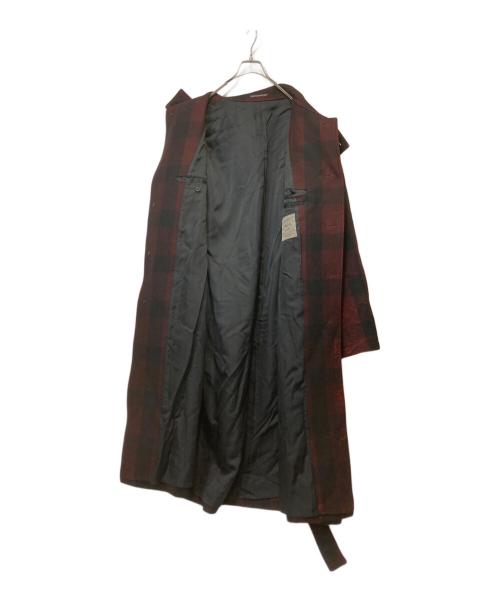 Yohji Yamamoto pour homme（ヨウジヤマモト プールオム）Yohji Yamamoto pour homme (ヨウジヤマモト プールオム) 内田柄スタンドカラーコート レッド サイズ:3の古着・服飾アイテム