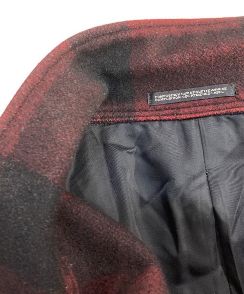 Yohji Yamamoto pour homme（ヨウジヤマモト プールオム）Yohji Yamamoto pour homme (ヨウジヤマモト プールオム) 内田柄スタンドカラーコート レッド サイズ:3の古着・服飾アイテム