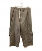 BRACKETSー）の古着「ワイドカーゴパンツ」｜ベージュ