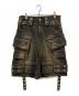 BREATH（ブレス）の古着「デニムハーフパンツ/DAMAGE CARGO BIG SHORTS」｜ブラック