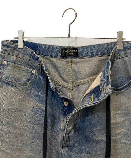 BALENCIAGA（バレンシアガ）BALENCIAGA (バレンシアガ) Drawstring Baggy Jeans ブルー サイズ:XXSの古着・服飾アイテム
