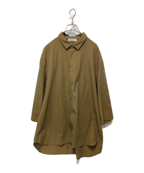 nestrobe confect（ネストローブ コンフェクト）nestrobe confect (ネストローブ コンフェクト) ボイルギャバカフスレスシャツ ブラウン サイズ:4の古着・服飾アイテム