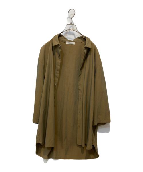 nestrobe confect（ネストローブ コンフェクト）nestrobe confect (ネストローブ コンフェクト) ボイルギャバカフスレスシャツ ブラウン サイズ:4の古着・服飾アイテム