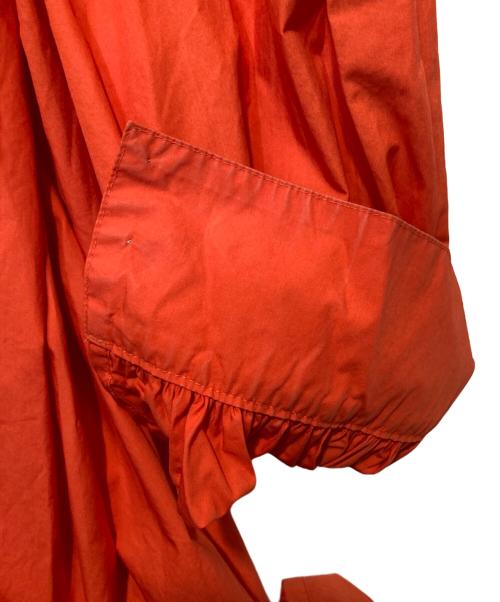 Veritecoeur（ヴェリテクール）Veritecoeur (ヴェリテクール) コットンハイウェストギャザーワンピース オレンジ サイズ:FREEの古着・服飾アイテム