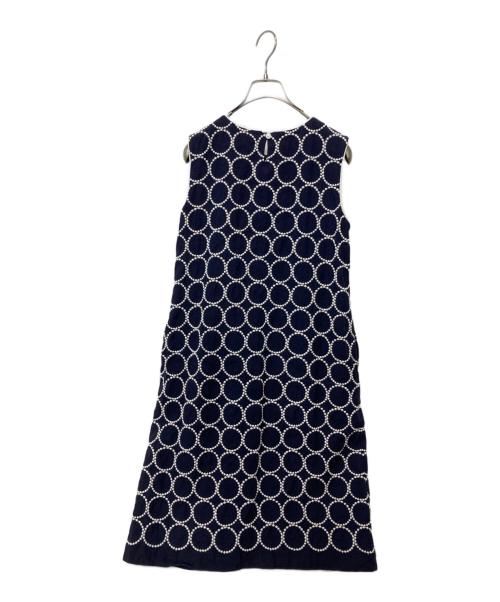 mina perhonen（ミナ ペルホネン）mina perhonen (ミナ ペルホネン) tambourineワンピース ネイビー サイズ:36の古着・服飾アイテム