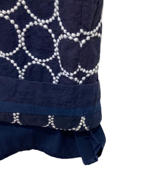 mina perhonen（ミナ ペルホネン）mina perhonen (ミナ ペルホネン) tambourineワンピース ネイビー サイズ:36の古着・服飾アイテム