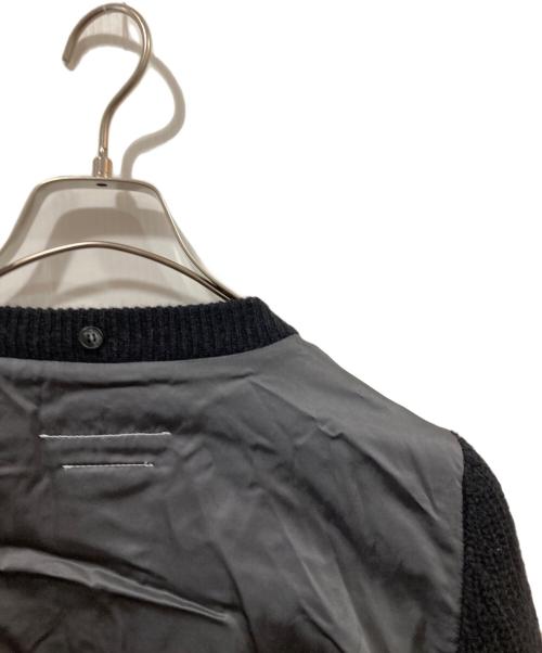 MM6 Maison Margiela（エムエムシックスメゾンマルジェラ）MM6 Maison Margiela (エムエムシックスメゾンマルジェラ) ニット切替レーヨンジャケット グレー サイズ:Mの古着・服飾アイテム