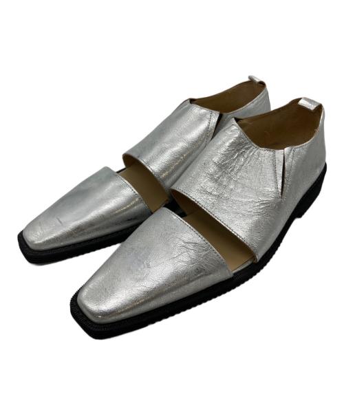 COMME des GARCONS（コムデギャルソン）COMME des GARCONS (コムデギャルソン) メタリックフラットシューズ シルバー サイズ:24 1/2の古着・服飾アイテム