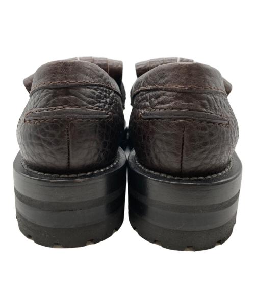 MARNI（マルニ）MARNI (マルニ) Leather Fringe Trim Accent Loafers ブラウン サイズ:37 1/2の古着・服飾アイテム