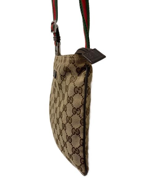 GUCCI（グッチ）GUCCI (グッチ) GGキャンバス シェリーライン ショルダーバッグ ブラウンの古着・服飾アイテム