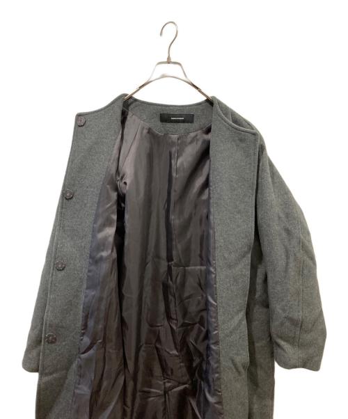 JOURNAL STANDARD（ジャーナルスタンダード）JOURNAL STANDARD (ジャーナルスタンダード) スーパー140ビーバーノーカラーコート グレー サイズ:38の古着・服飾アイテム